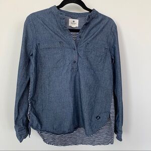 Sperry Half Button Jean and‎ Striped Top Size S